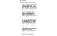 Tweet with PFL press release